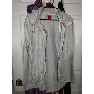 XS gray Nike zip up sweater